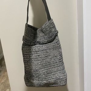 Black and white bohemian purse
